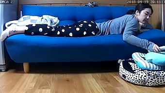 한국 웹캠 걸이 타협적인 자세에 걸려