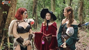 Beautiful Geek Girls In Hot D&D Themed Porn Action