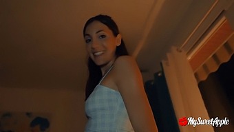 A Tinder Match Undresses And Experiences An Unexpected Internal Ejaculation During A Gym Encounter